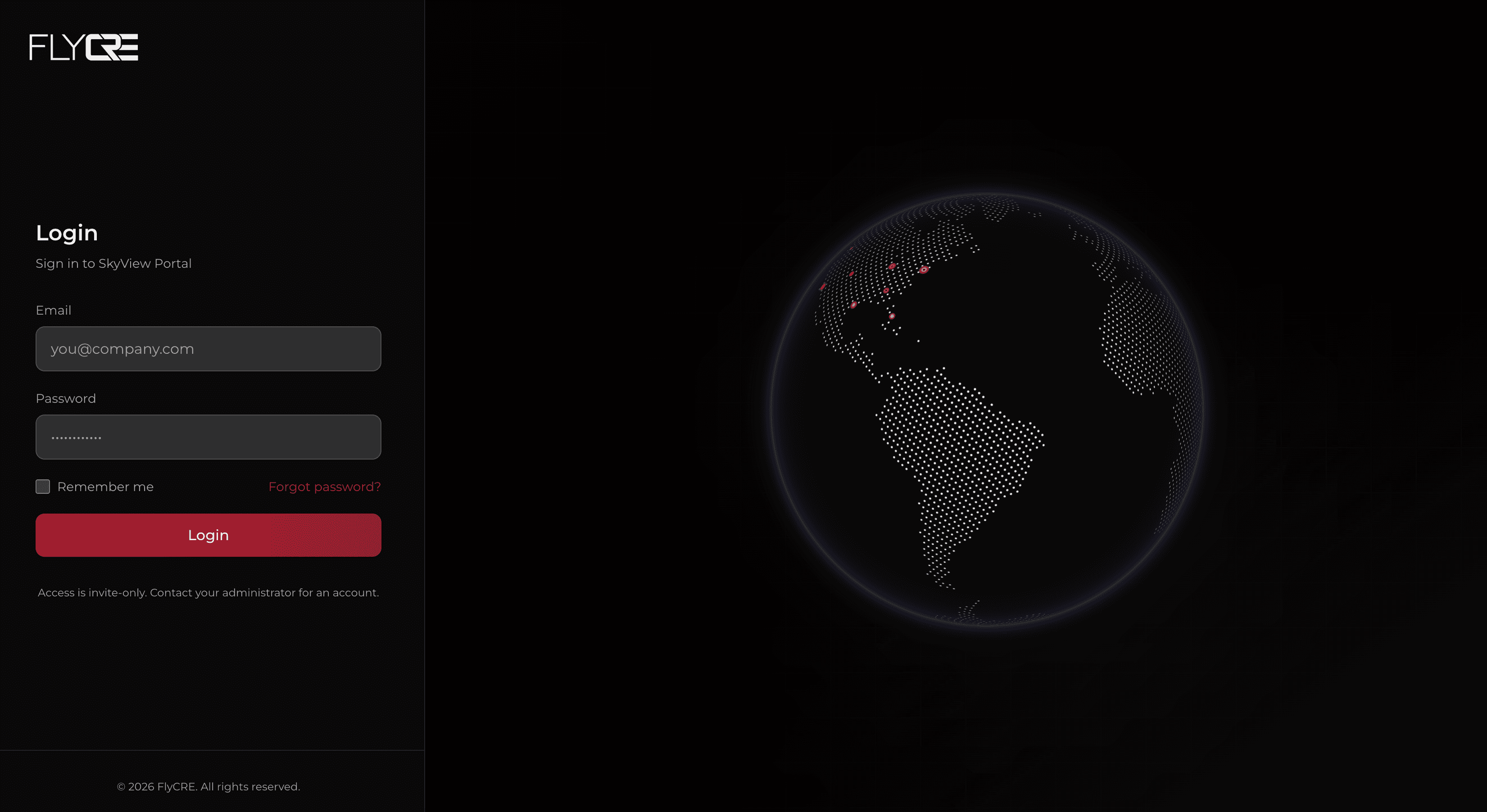 FLYCRE product screenshot